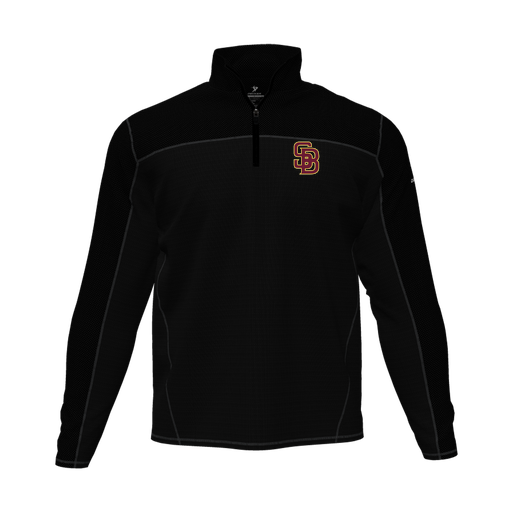 [CUS-DFW-QTRZ-PER-LSL-BLK-AS-LOGO2] Quarter Zip Pullover (Adult S, Black, Logo 2)