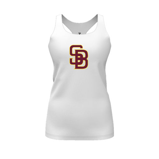 [FT0TRBWH-FYS-LOGO2] Decker Racerback Tank Top (Female Youth S, White, Logo 2)