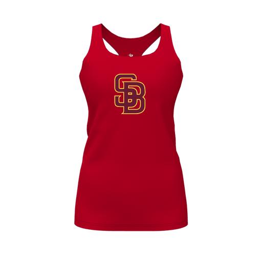 [FT0TRBRD-FYS-LOGO2] Decker Racerback Tank Top (Female Youth S, Red, Logo 2)
