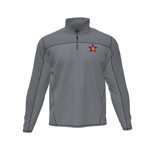 [CUS-DFW-QTRZ-PER-LSL-GRY-AS-LOGO1] Quarter Zip Pullover (Adult S, Gray, Logo 1)