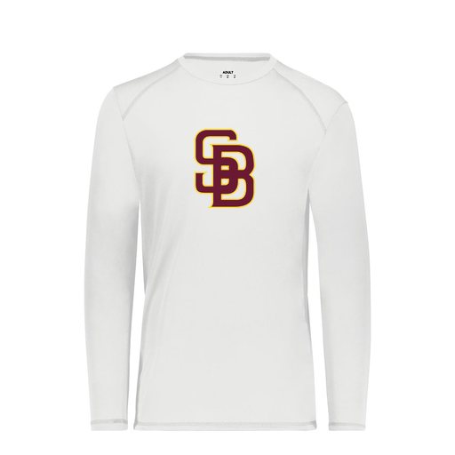 [6845.005.S-LOGO2] Men's SoftTouch Long Sleeve (Adult S, White, Logo 2)