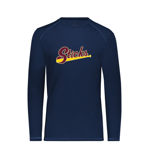 [6845.065.S-LOGO3] Men's SoftTouch Long Sleeve (Adult S, Navy, Logo 3)