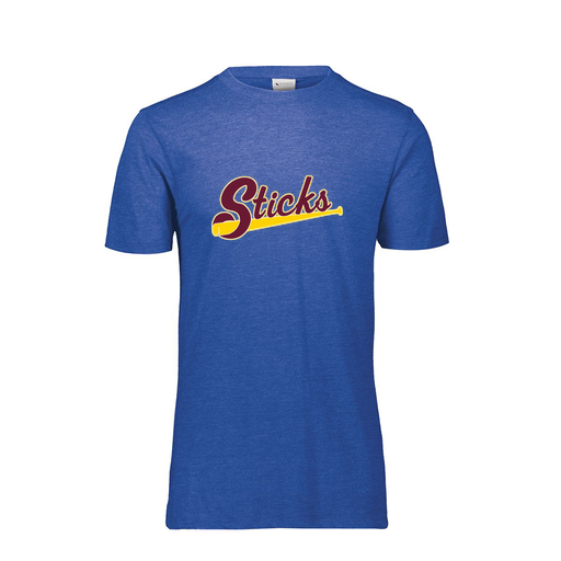 [FTSCUBRY-YS-LOGO3] Decker Youth Tri-Blend T-Shirt - Short Sleeve (Youth S, Royal, Logo 3)