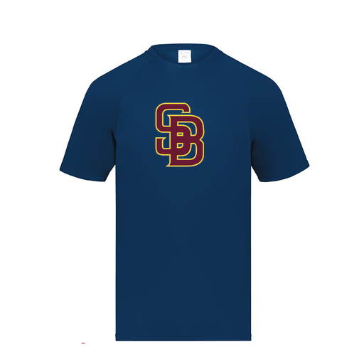 [2791.065.S-LOGO2] Youth Smooth Sport T-Shirt (Youth S, Navy, Logo 2)