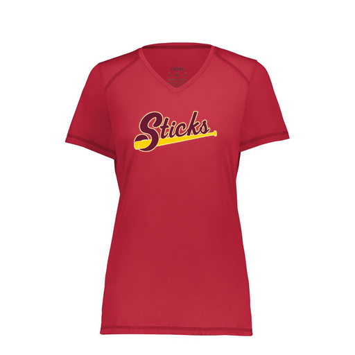 [6844.083.XS-LOGO3] Women's SoftTouch Short Sleeve (Female Adult XS, Red, Logo 3)