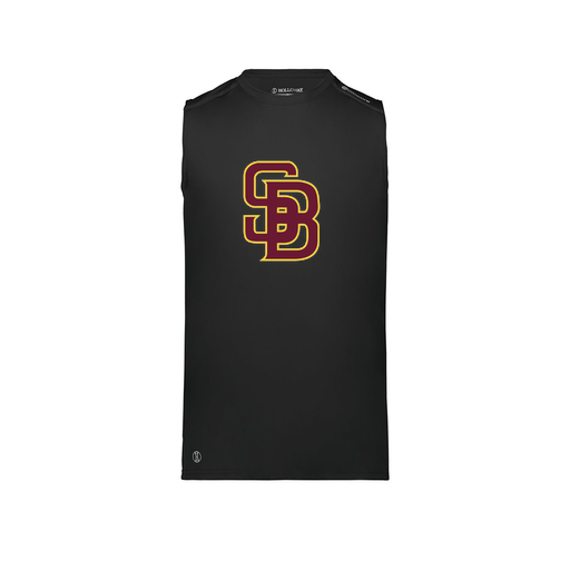 [222593.080.S-LOGO2] Men's CoolDry TankTop (Adult S, Black, Logo 2)