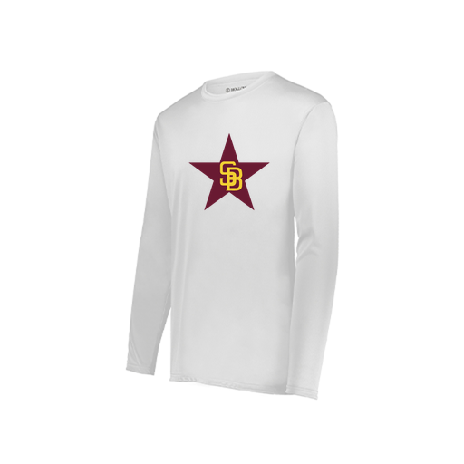 [222822.005.XS-LOGO1] Men's LS Smooth Sport Shirt (Adult XS, White, Logo 1)