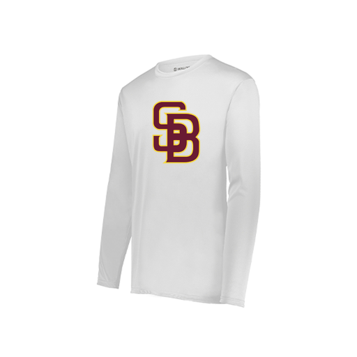 [222822.005.XS-LOGO2] Men's LS Smooth Sport Shirt (Adult XS, White, Logo 2)