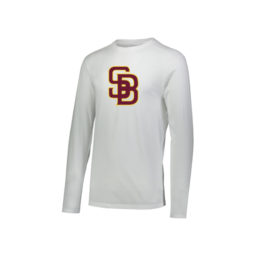 [FTLCUBWH-YS-LOGO2] Decker Youth Tri-Blend T-Shirt - Long Sleeve (Youth S, White, Logo 2)