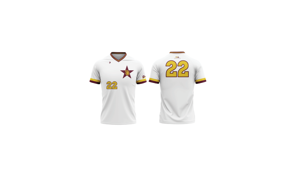 Sticks - Pro Player Athletics - White V-Neck Jersey