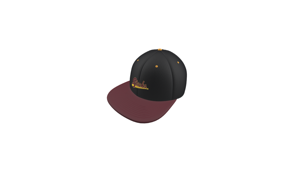 Sticks - Pro Player Athletics - Black & Maroon Hat