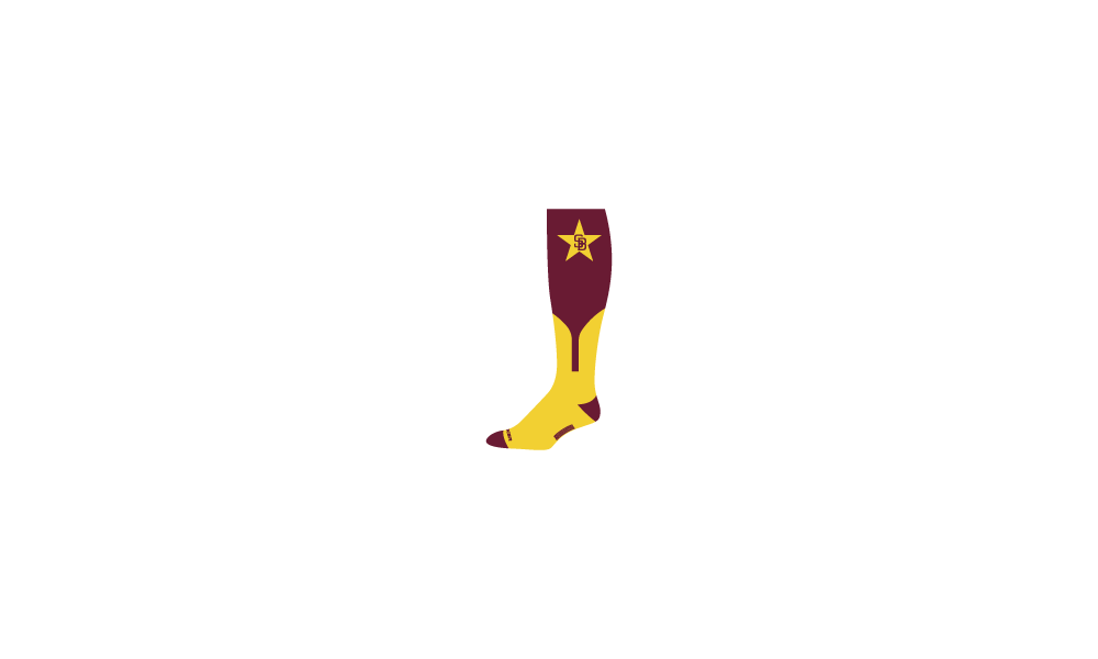 Sticks - Pro Player Athletics - Gold & Maroon Sock
