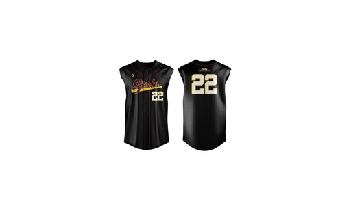 Sticks - Pro Player Athletics - Black Sleeveless Full Button Jersey